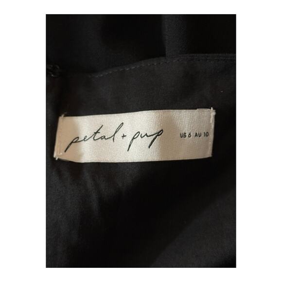 Petal & Pup jumpsuit Leyton black one shoulder size 6 - Picture 5 of 7